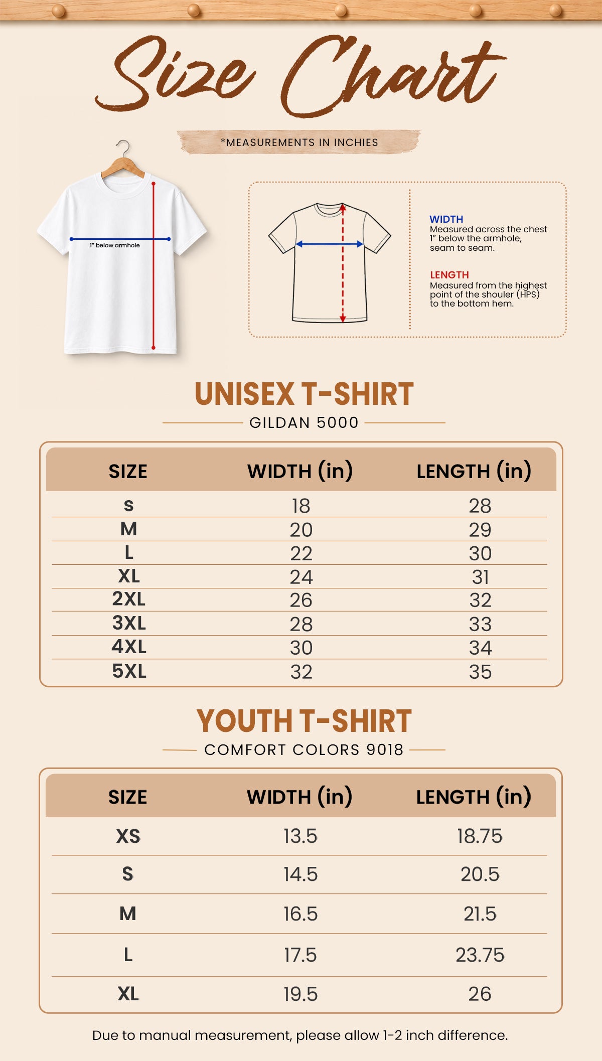T-Shirt Size Guide