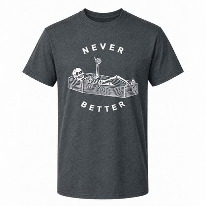 Funny Skeleton Coffee Halloween Sweatshirt, Never Better Graphic, Halloween Gift