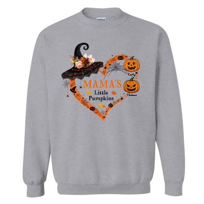Personalized Halloween Mama Shirt - Mama's Little Pumpkins - Halloween Mom, Grandma Gift