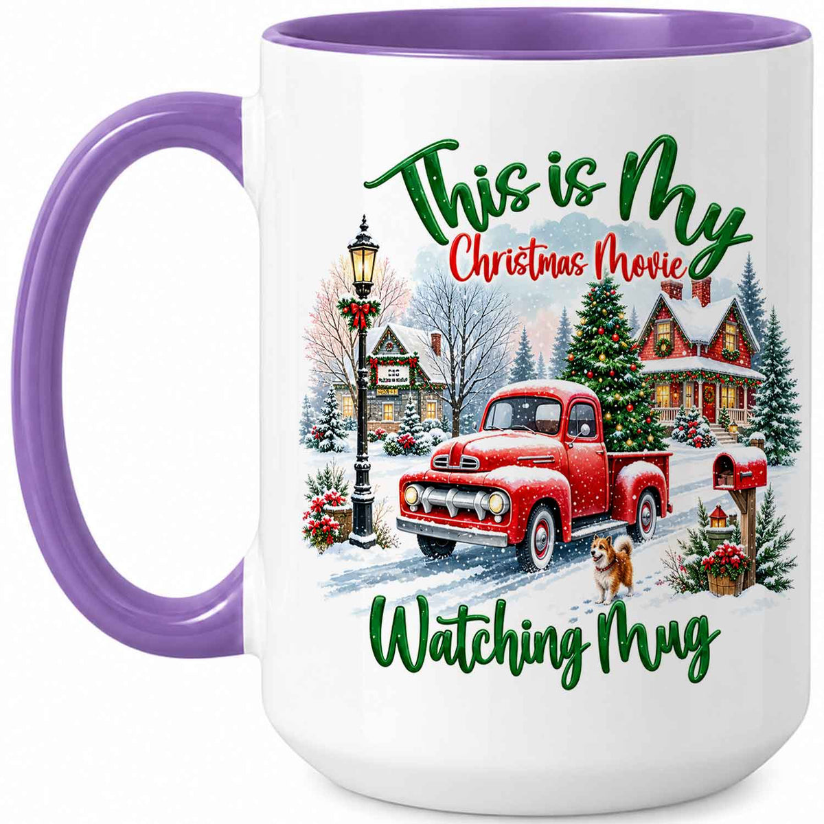 Christmas Movie Mug, Red Truck Christmas Tree Coffee Mug, Holiday Gift for Family