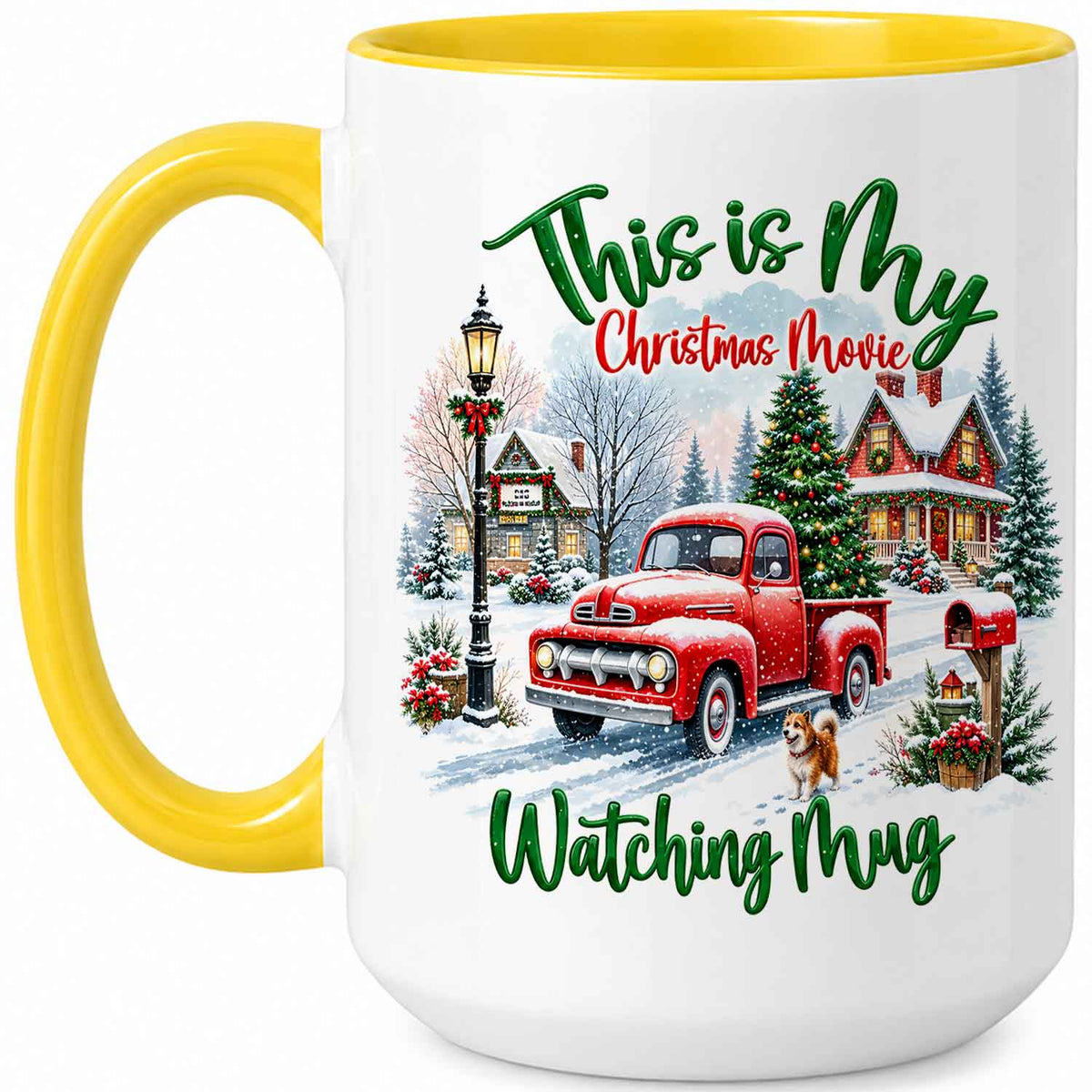 Christmas Movie Mug, Red Truck Christmas Tree Coffee Mug, Holiday Gift for Family