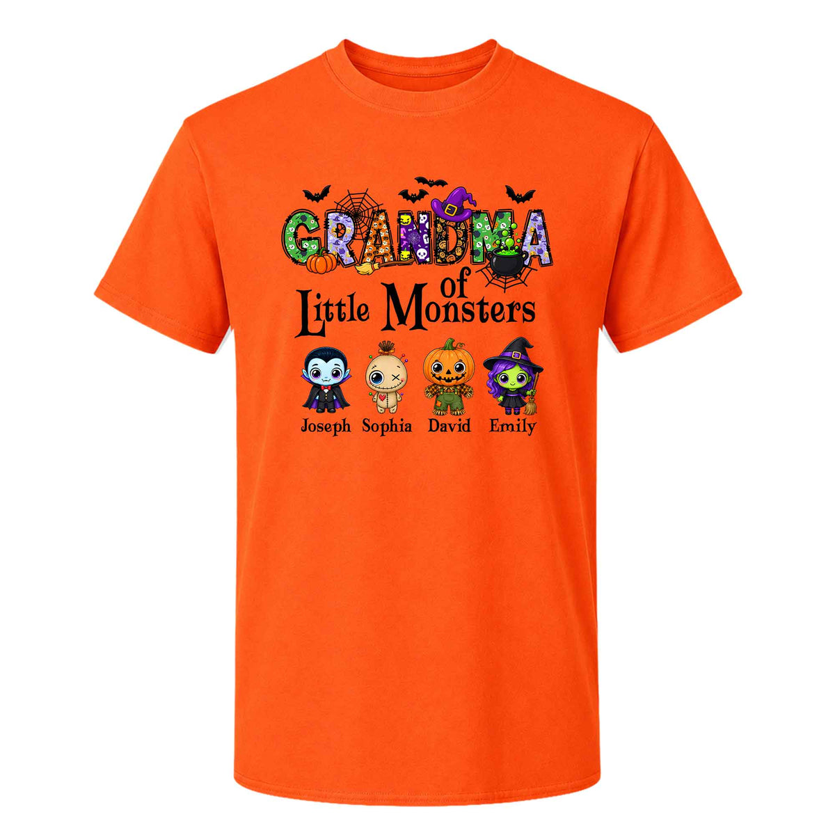 Personalized Halloween Sweatshirt - Grandma's Little Monster - Halloween Family Gift