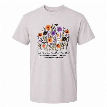 Personalized Halloween Grandma Shirt - Custom Name T-Shirt Sweatshirt - Gift for Family, Spooky Season Gift