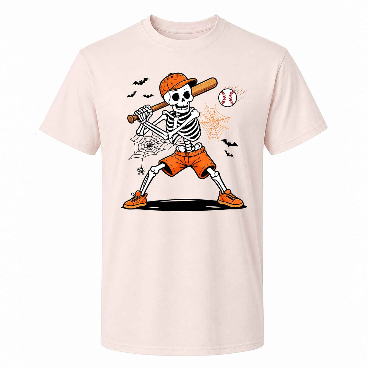 Baseball Skeleton Graphic Halloween Sweatshirt, Spooky Baseball Player Shirt, Funny Halloween Gift