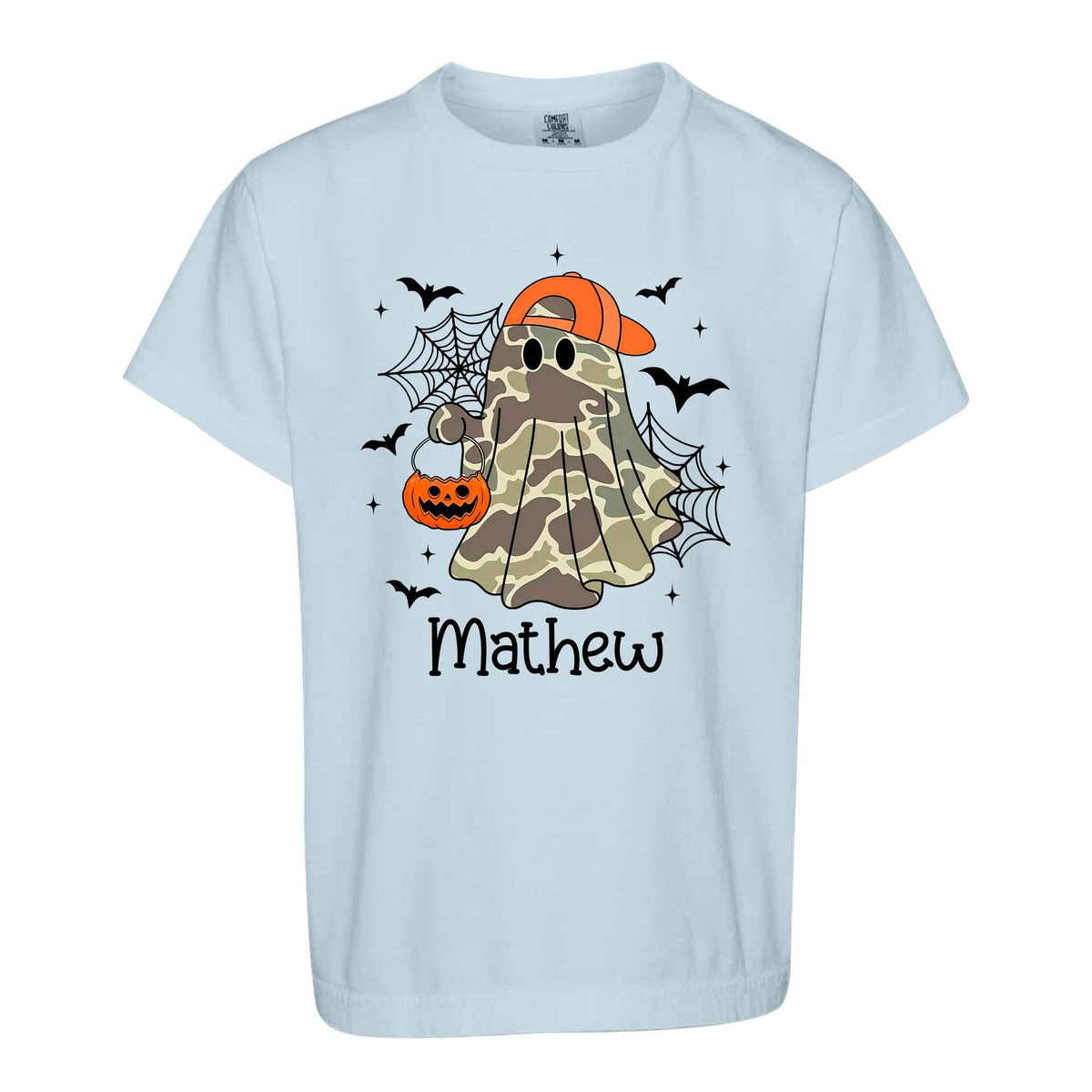 Personalized Halloween Sweatshirt, Custom Name Spooky Ghost Pumpkin, Halloween Gift for Boy & Girl