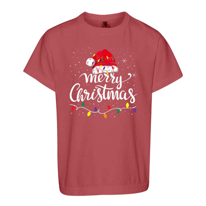 Matching Family Christmas Shirts, Merry Christmas Santa Hat Graphic Tees, Christmas Gift for Family