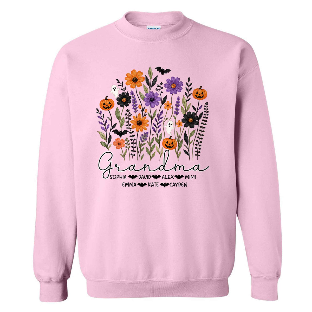 Personalized Halloween Grandma Shirt - Custom Name T-Shirt Sweatshirt - Gift for Family, Spooky Season Gift