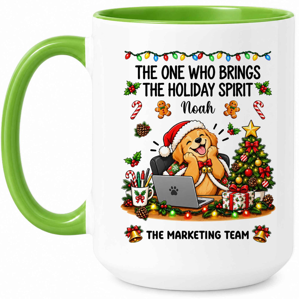 Personalized Christmas Mug for Coworkers - Custom Name Funny Office Coffee Cup - Christmas Gift for Coworkers, Colleagues