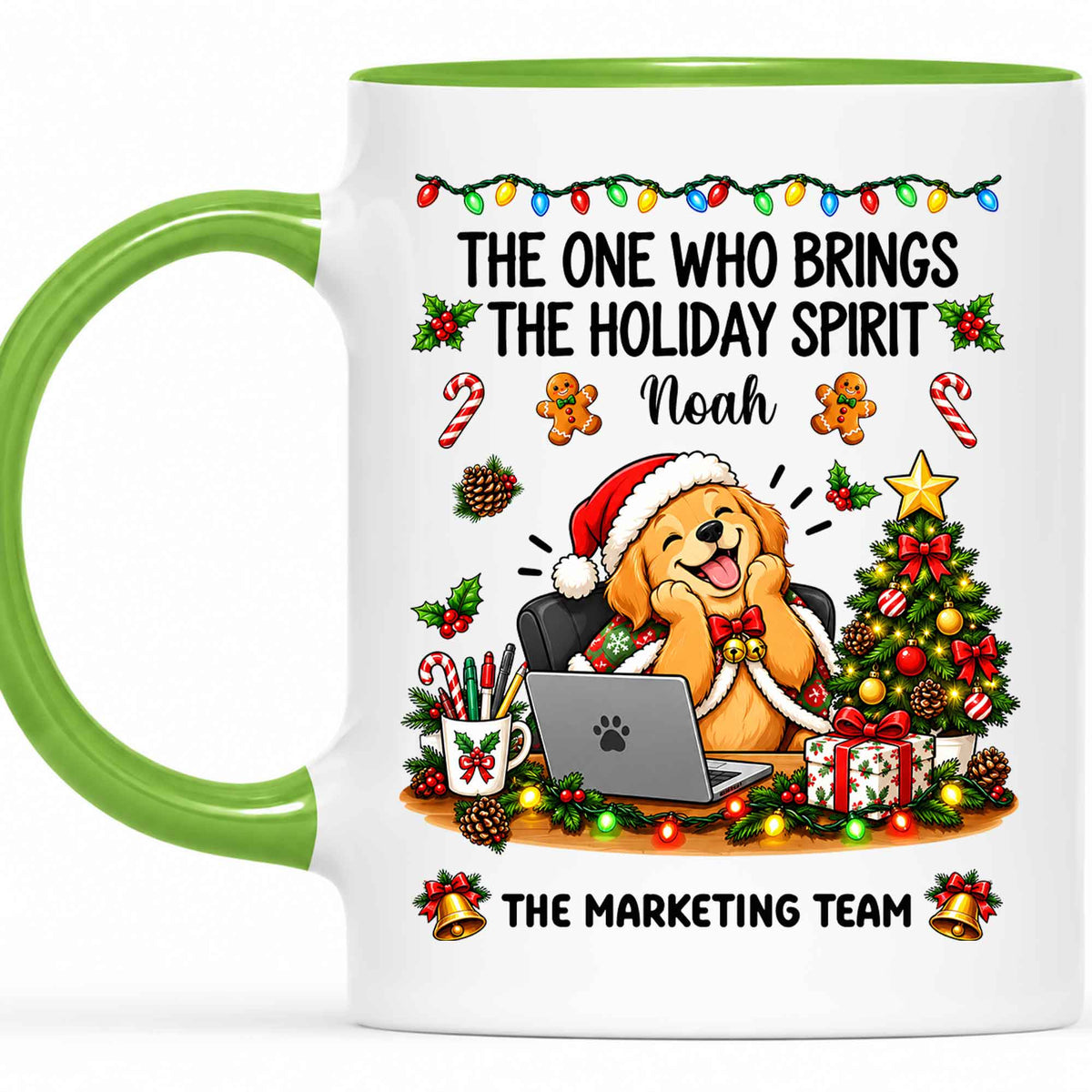 Personalized Christmas Mug for Coworkers - Custom Name Funny Office Coffee Cup - Christmas Gift for Coworkers, Colleagues