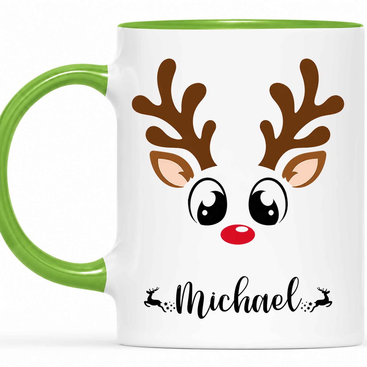 Personalized Christmas Matching Mug - Reindeer Mug Sets for Families, Groups, Businesses & Teams - Christmas Gift