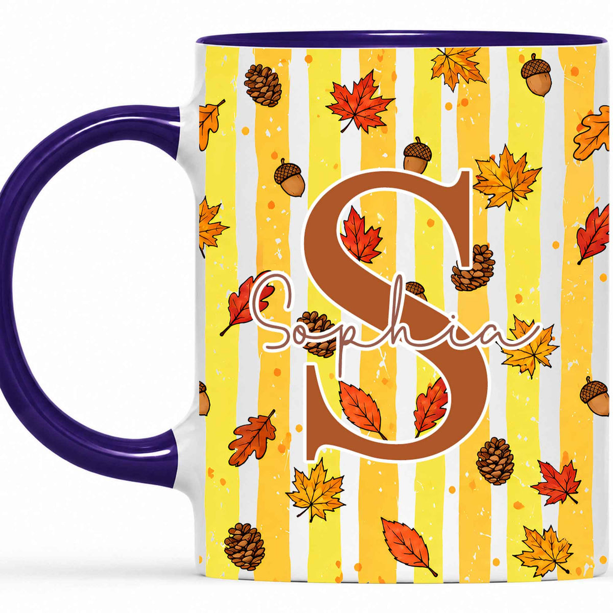 Personalized Thanksgiving Mug - Custom Name Fall Pumpkin Mug - Thanksgiving Gift for Friends, Self Gift