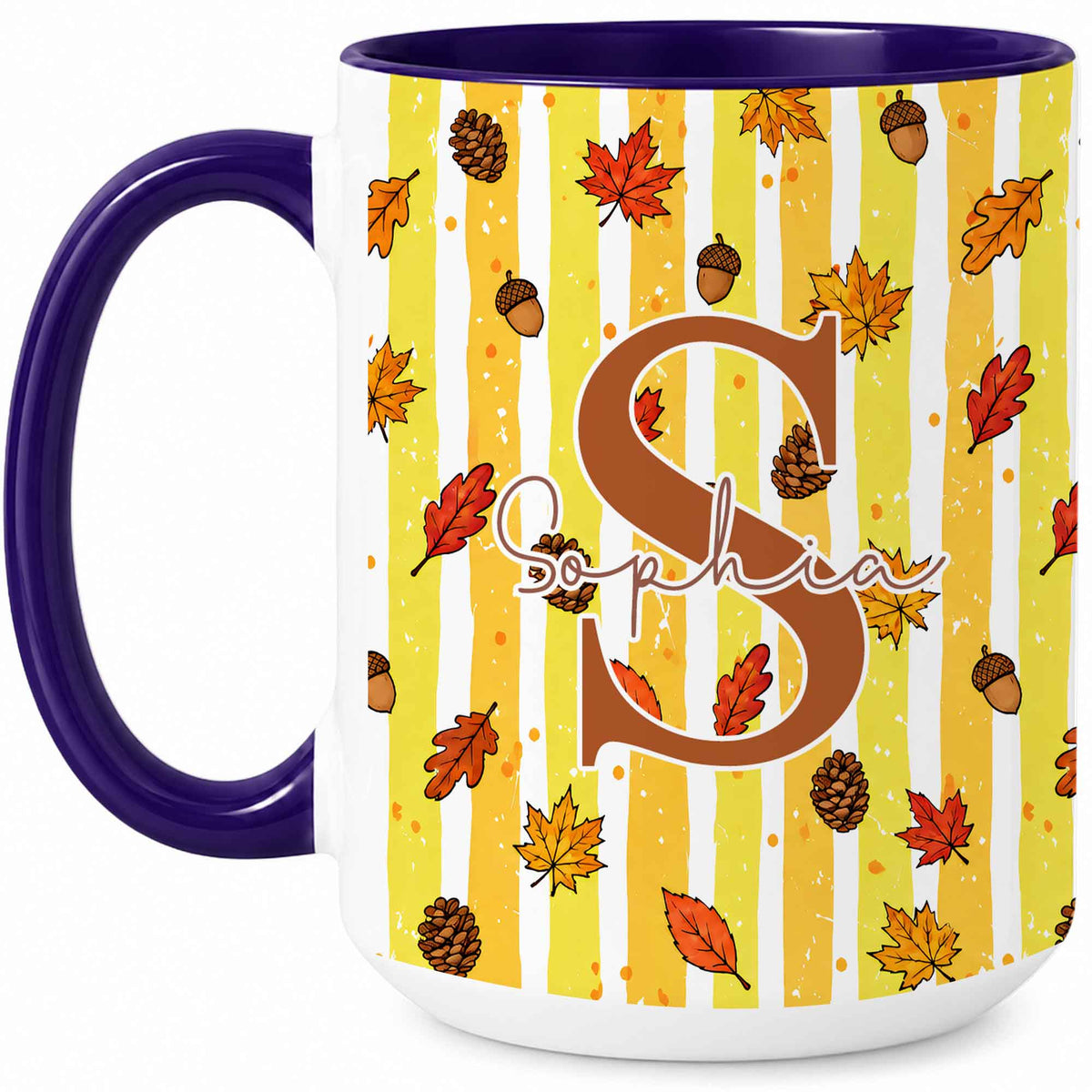 Personalized Thanksgiving Mug - Custom Name Fall Pumpkin Mug - Thanksgiving Gift for Friends, Self Gift