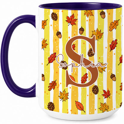 Personalized Thanksgiving Mug - Custom Name Fall Pumpkin Mug - Thanksgiving Gift for Friends, Self Gift
