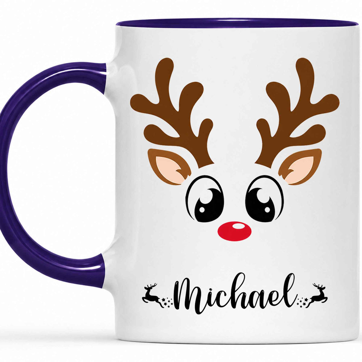 Personalized Christmas Matching Mug - Reindeer Mug Sets for Families, Groups, Businesses & Teams - Christmas Gift