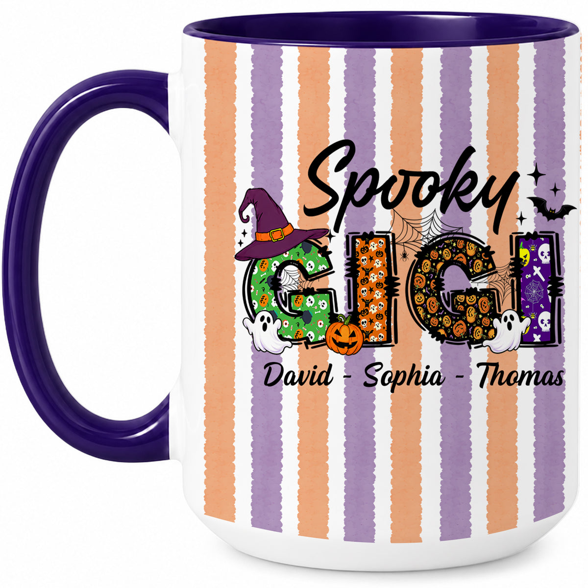 Personalized Halloween Accent Mug - Spooky Gigi Mug - Halloween Gift for Family Members