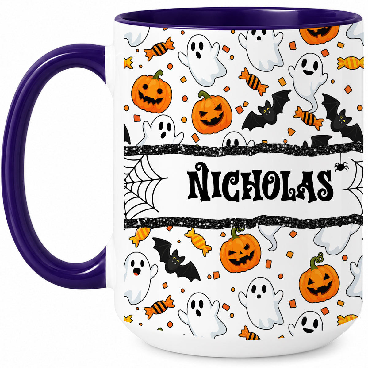 Personalized Halloween Name Mug - Cute Spooky Halloween Accent Mug - Halloween Lovers Gift