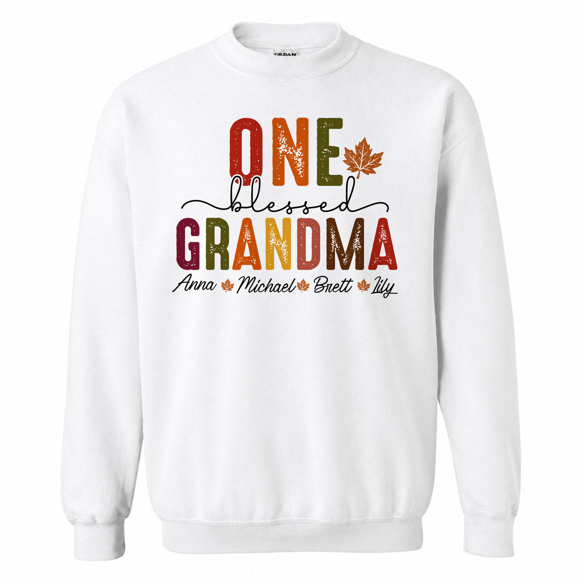 Personalized Thanksgiving Shirt - One Blessed Grandma - Custom Fall Gift for Grandma, Mom