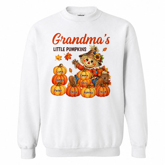 Personalized Thanksgiving Shirt - Custom Grandma's Little Pumpkins - Fall Gift for Grandma, Mom
