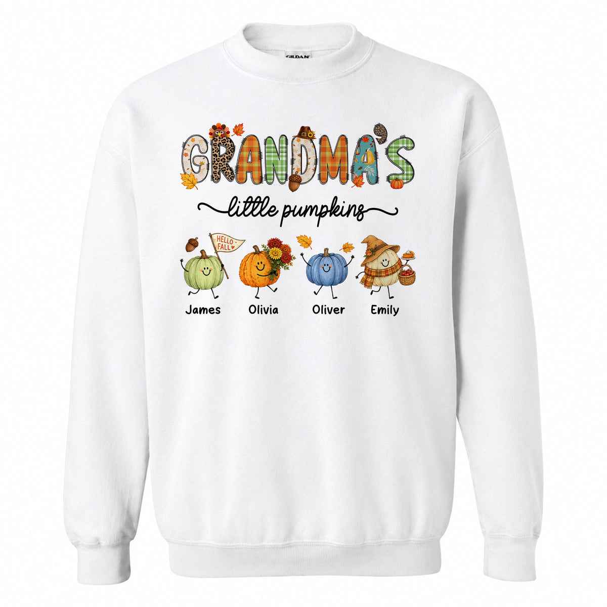 Personalized Thanksgiving Shirt - Grandma's Little Pumpkins Shirt - Gift for Grandma, Mom