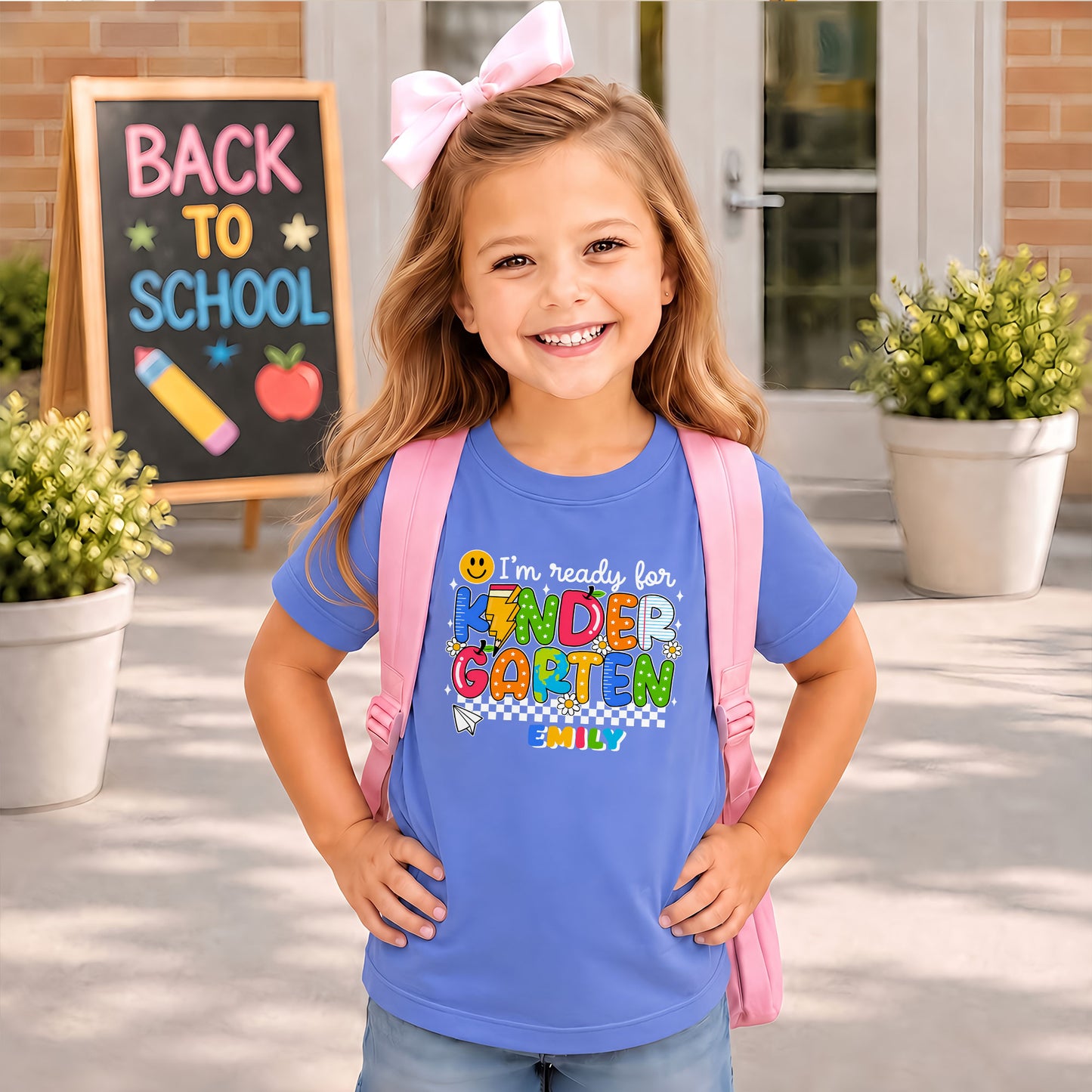 I'm Ready for School Tee - Custom Grade & Name Kids T-Shirt - Back to School Shirt for Boys & Girls