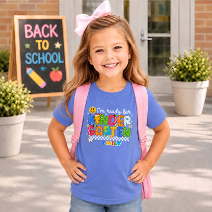 I'm Ready for School Tee - Custom Grade & Name Kids T-Shirt - Back to School Shirt for Boys & Girls
