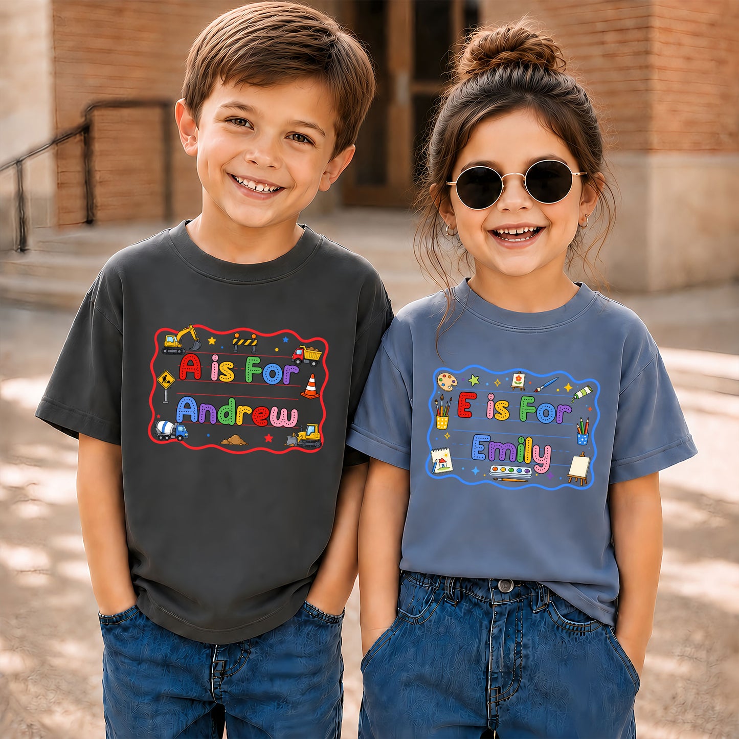 Dream Job Shirt for Kids - Alphabet Kids Shirt - Custom Name T-Shirt, Back To School Outfit for Boys & Girls