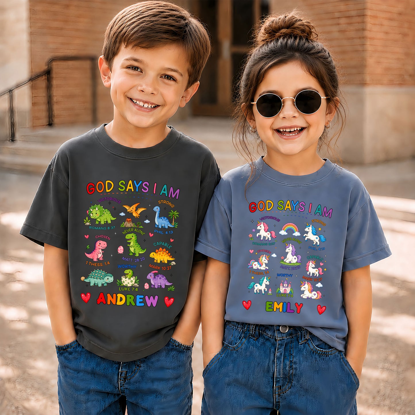 God Says I Am Bible Shirt - Kid Favorite Hobby Shirt - Custom Name T-Shirt, Back To School Outfit for Boys & Girls