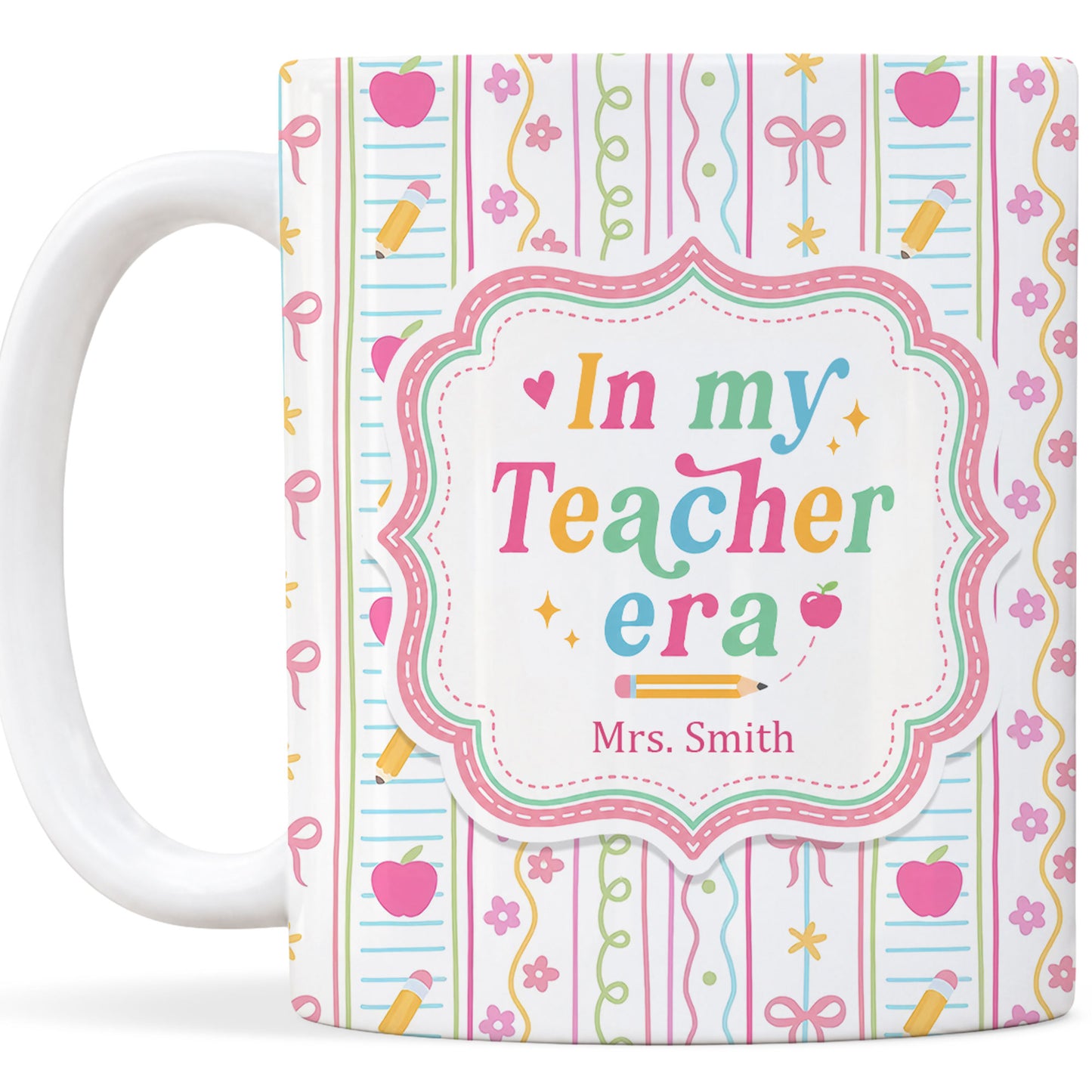 Personalized In My Teacher Era Mug, Custom Teacher Name Coffee Mug, Back to School Teacher Gift, First Day of School Cup, Teacher Appreciation Gift