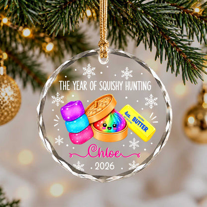 Personalized Squishies Christmas Ornament, Custom Name Year Keepsake, Christmas Gift for Kids