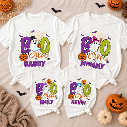 Personalized Halloween Family Shirts - Boo Crew Matching Family Shirt - Halloween Family Gift