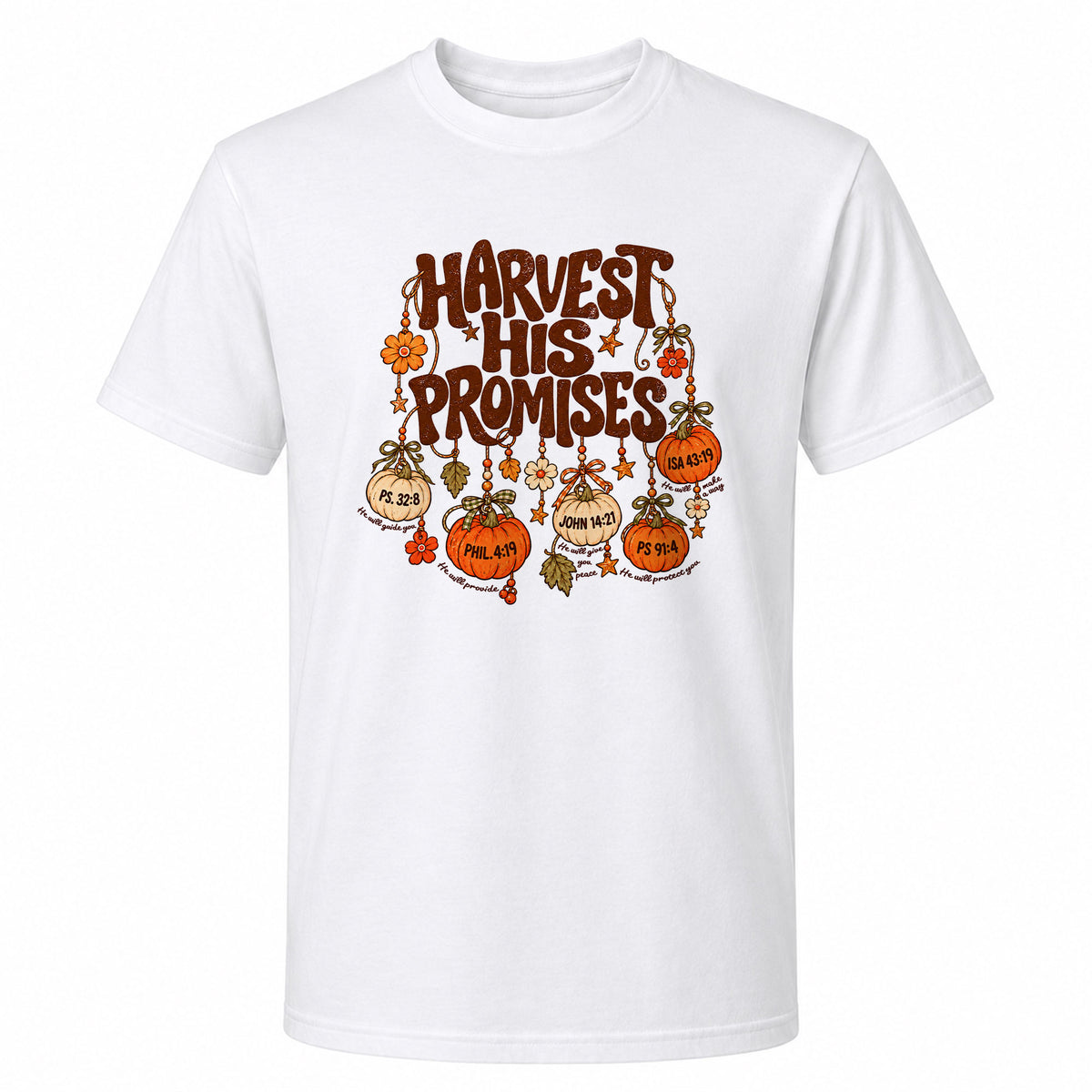 Thanksgiving Christian Shirt  - Harvest His Promises - Thanksgiving Gift for Friends, Self Gift