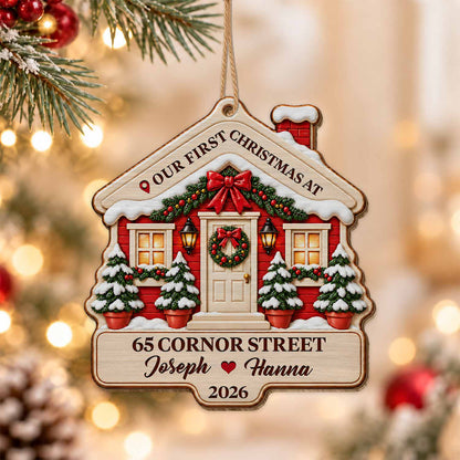 Personalized Custom Shape Wood Ornament - First Christmas at Our New Home Ornament - Christmas Keepsake 2026