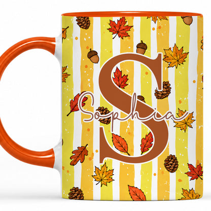 Personalized Thanksgiving Mug - Custom Name Fall Pumpkin Mug - Thanksgiving Gift for Friends, Self Gift