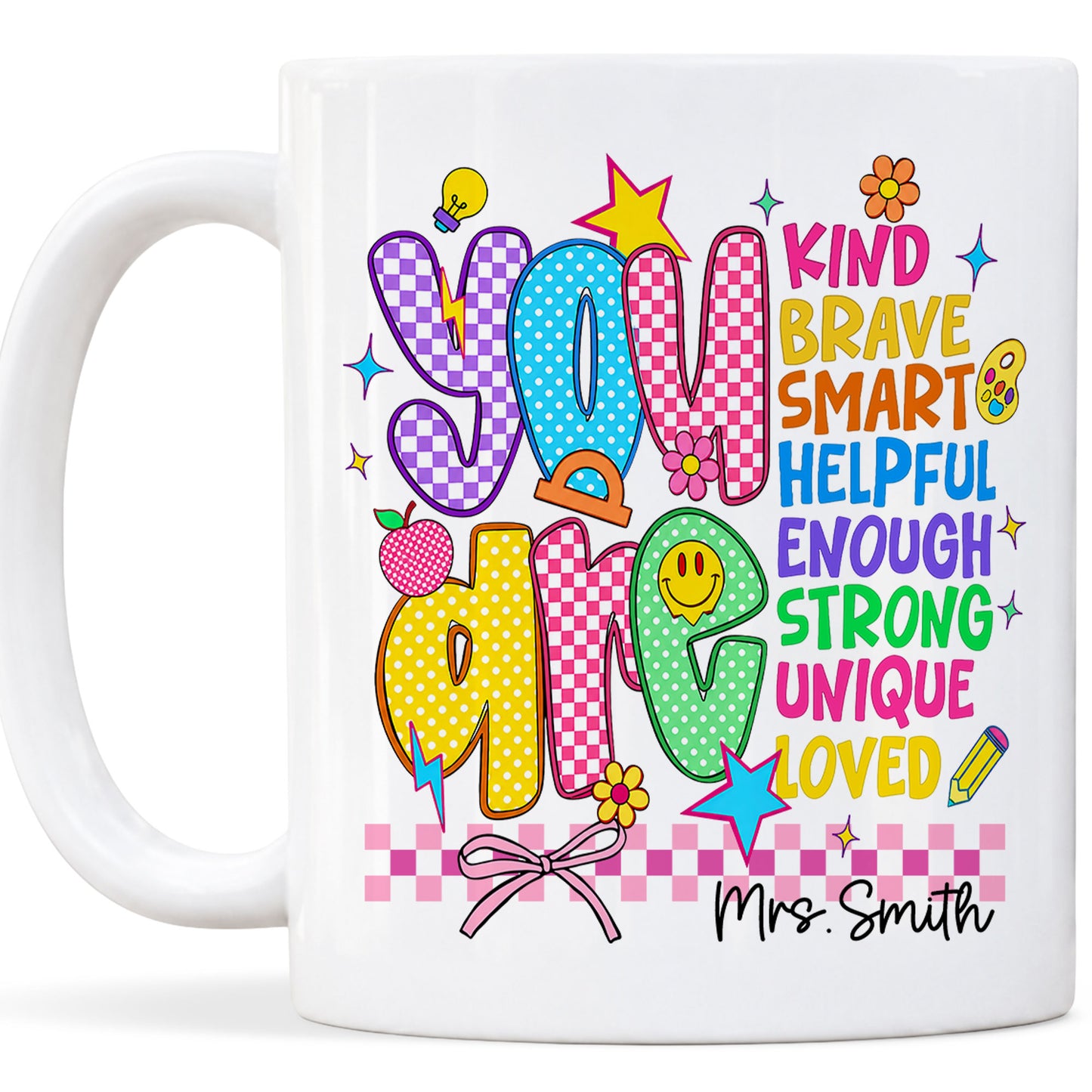 Personalized Teacher Coffee Mug, Custom You Can Do It Mug with Name, Back to School Gift, First Day of School, Teacher Appreciation Cup