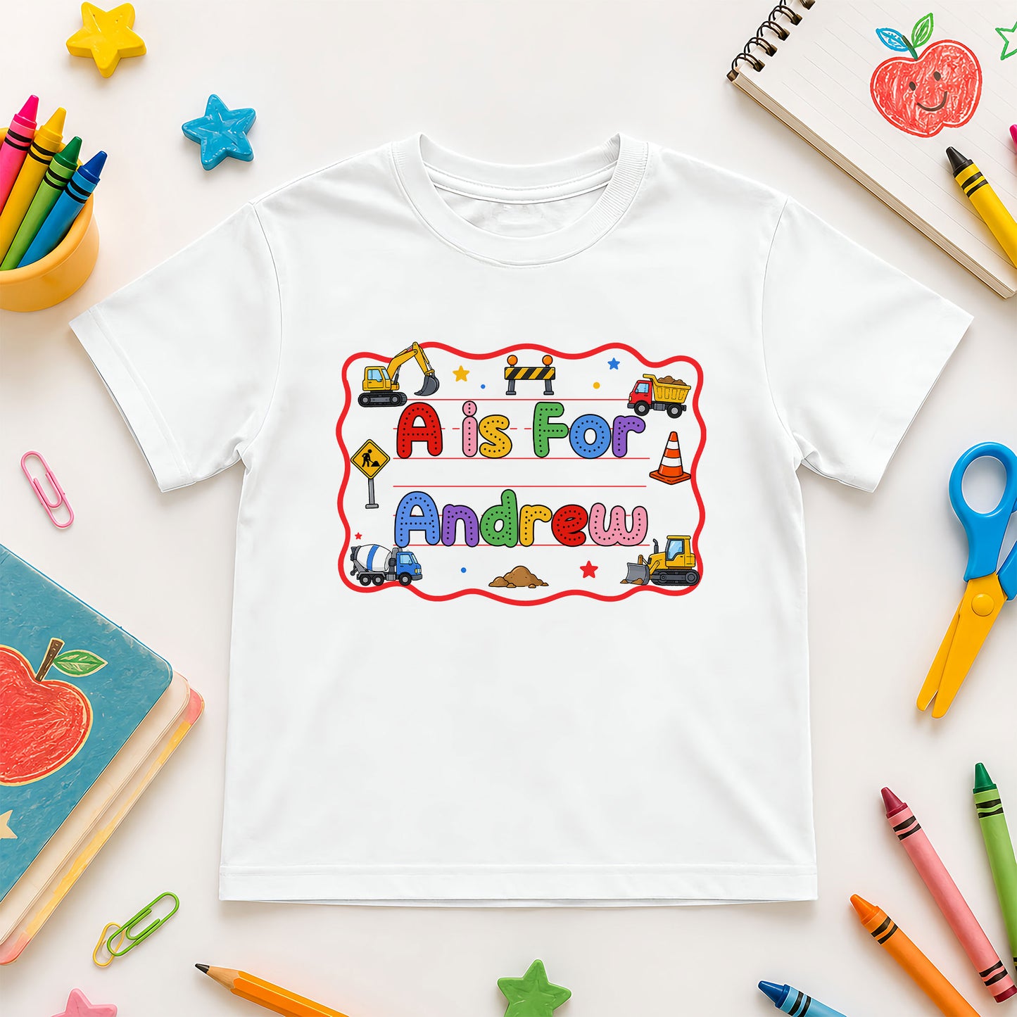 Dream Job Shirt for Kids - Alphabet Kids Shirt - Custom Name T-Shirt, Back To School Outfit for Boys & Girls