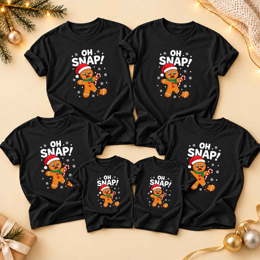 Funny Gingerbread Christmas Sweatshirt, Oh Snap Holiday Graphic Tee, Christmas Gift