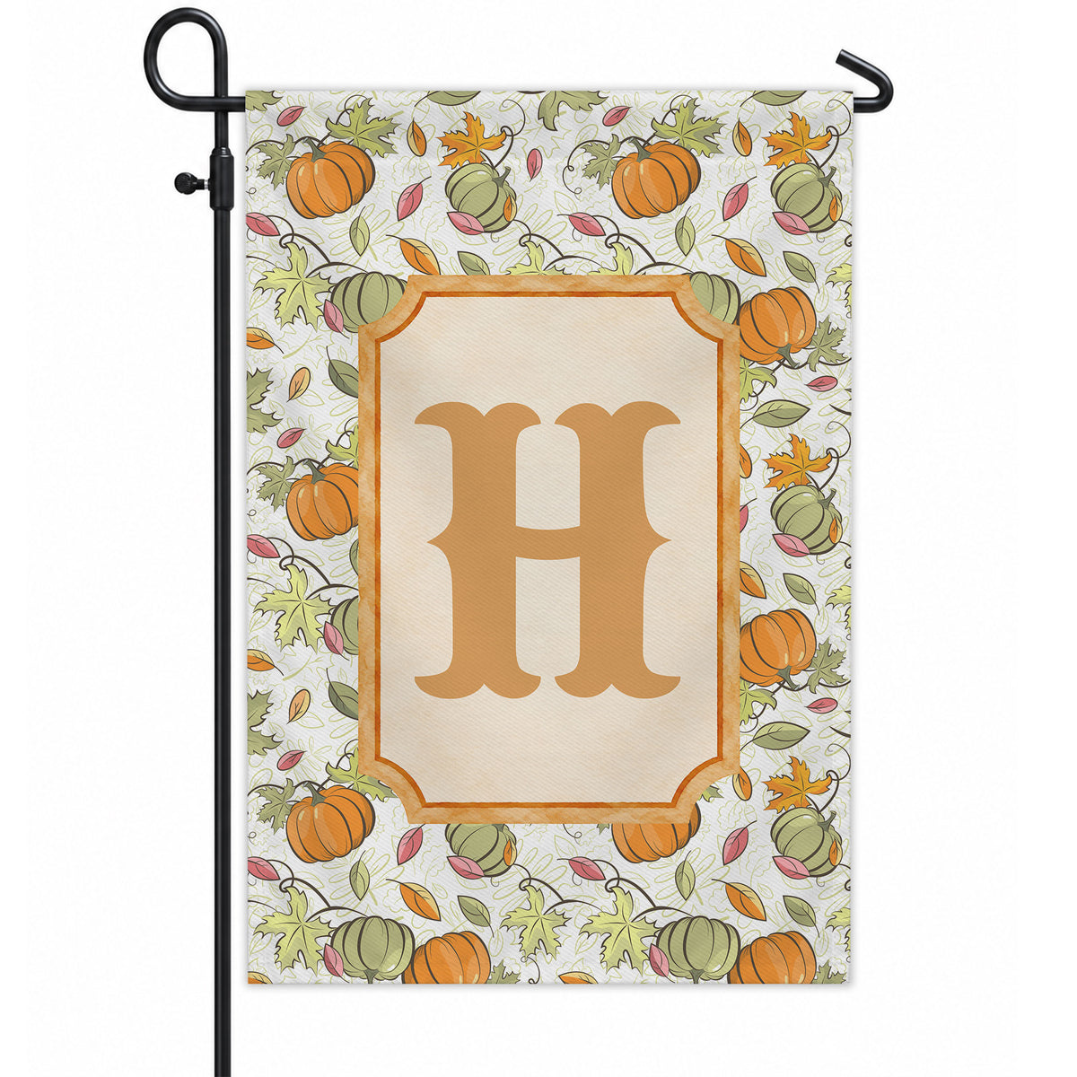 Personalized Thanksgiving Garden Flag - Custom Monogram Initial Flag - Thanksgiving Outdoor Gift