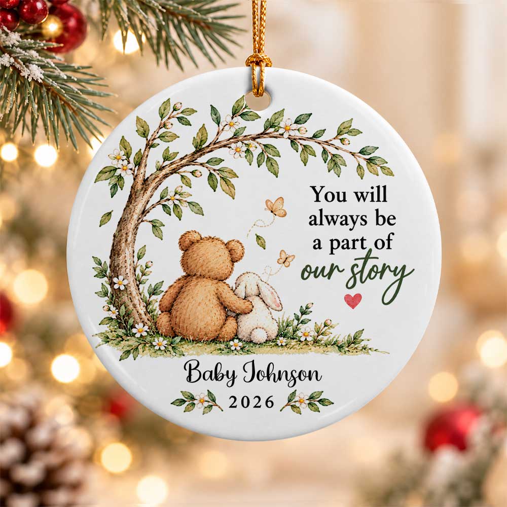 Personalized Ceramic Ornament - Custom Baby Memorial Christmas 2026 - Forever Loved Keepsake, Bereavement Gift
