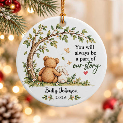 Personalized Ceramic Ornament - Custom Baby Memorial Christmas 2026 - Forever Loved Keepsake, Bereavement Gift
