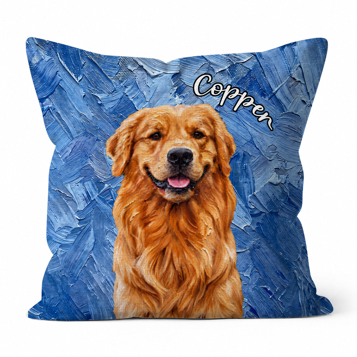 Personalized Pet Pillow - Custom Pet Portrait Oil Painting Pillow - Pet Lover Gift