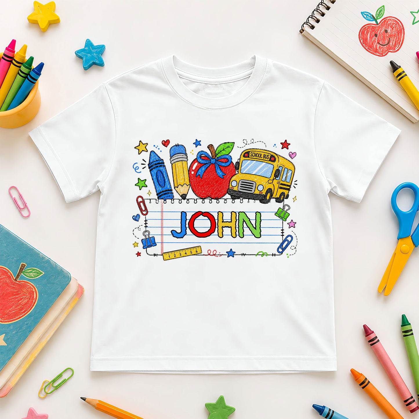 Personalized Back to School Shirt - Custom Name Kids T-Shirt - First Day of School Outfit for Boys & Girls