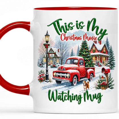 Christmas Movie Mug, Red Truck Christmas Tree Coffee Mug, Holiday Gift for Family