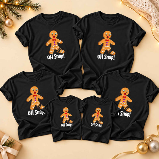 Funny Gingerbread Christmas Sweatshirt, Oh Snap Holiday Graphic Tee, Christmas Gift