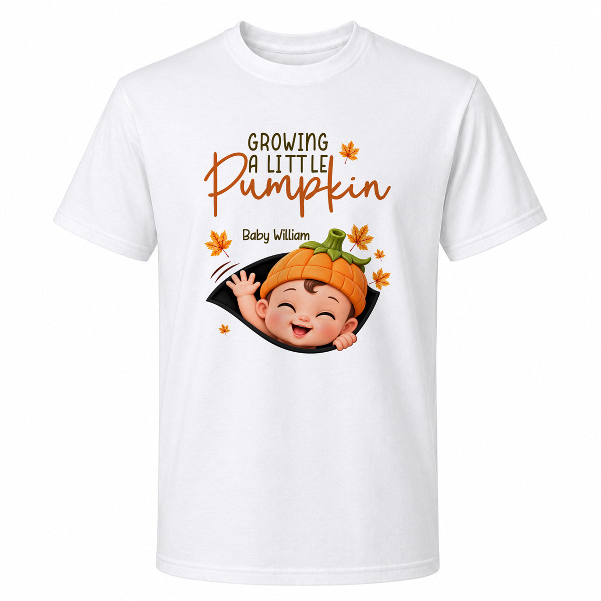 Personalized Pumpkin Baby Shirt - Growing A Little Pumpkin Shirt - New Baby Gift
