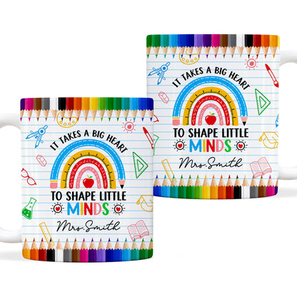 Back to School Personalized Teacher Mug, Custom Name Coffee Mug, Teacher Appreciation Gift for Preschool, Kindergarten & Elementary Teachers