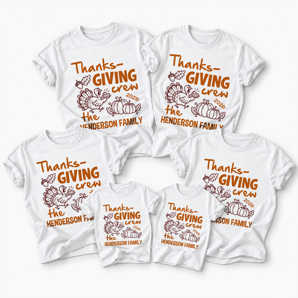 Personalized Thanksgiving Family Matching Shirt - Custom Family Name - Thanksgiving 2026 Outfit