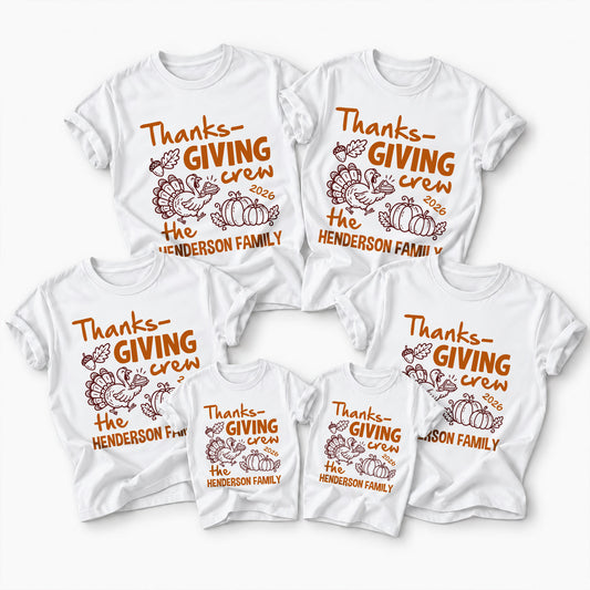 Personalized Thanksgiving Family Matching Shirt - Custom Family Name - Thanksgiving 2026 Outfit