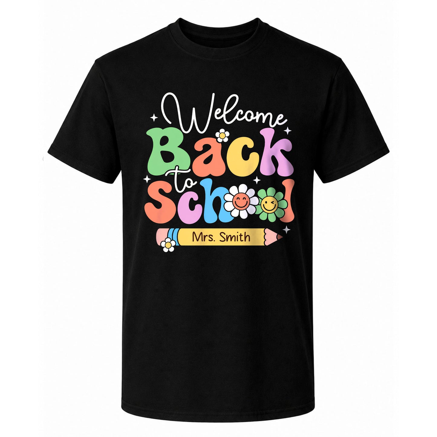 Personalized Welcome Back to School Teacher Student Shirt, Custom Name Back to School T-Shirt, First Day of School Gift Tee