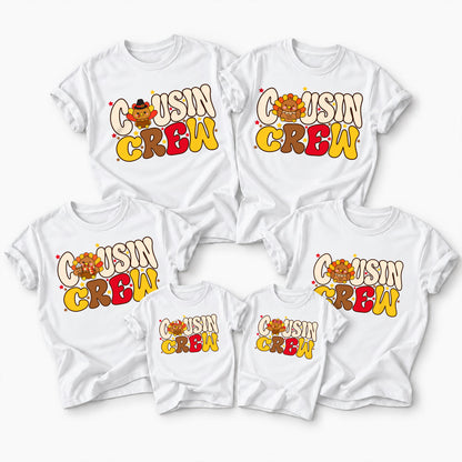 Thanksgiving Cousin Crew Shirts - Matching Family Thanksgiving T-Shirt - Funny Turkey Cousin Shirts