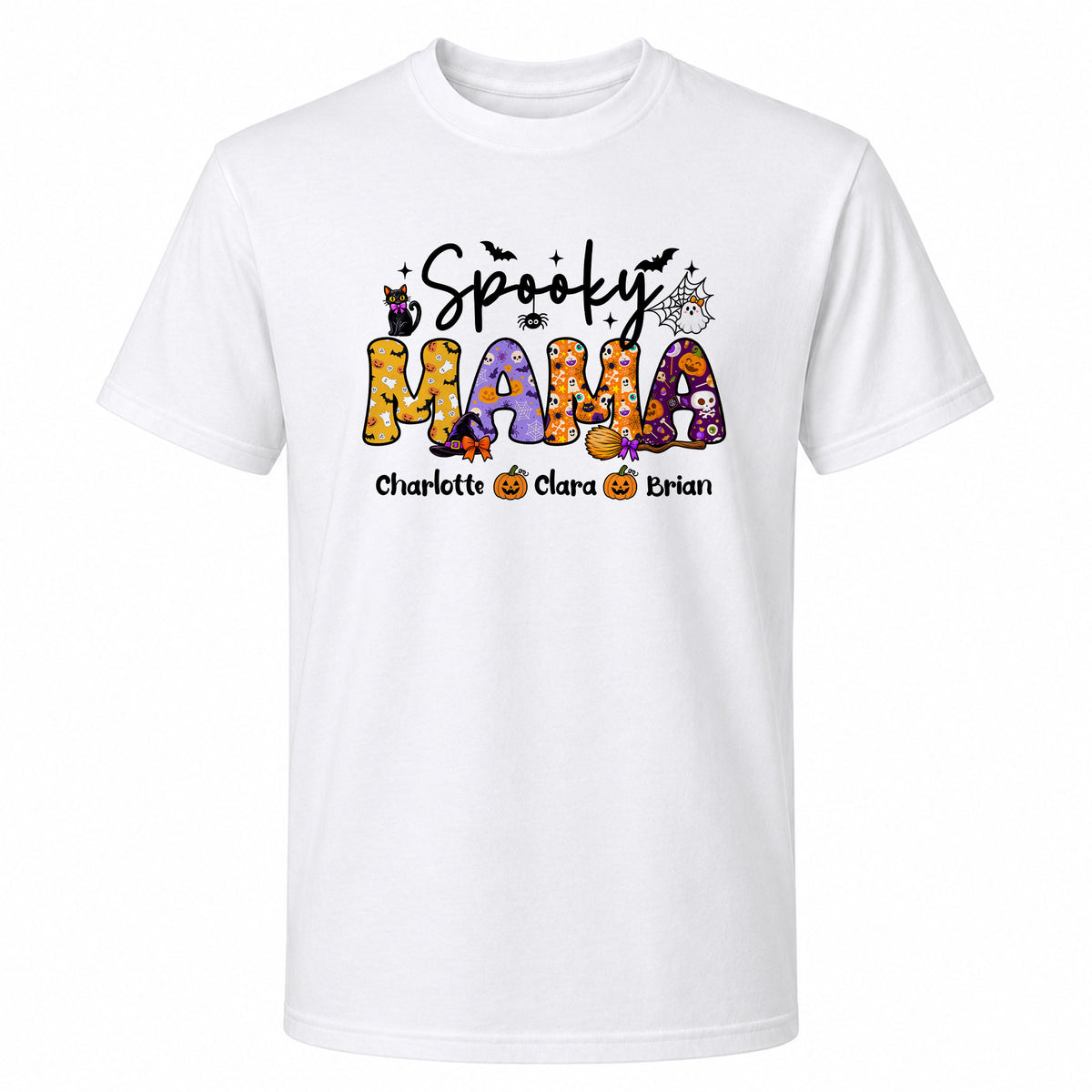 Personalized Halloween Sweatshirt - Spooky Mama - Custom Mama Grandma T-shirt Sweatshirt, Spooky Season Gift for Mom & Grandma